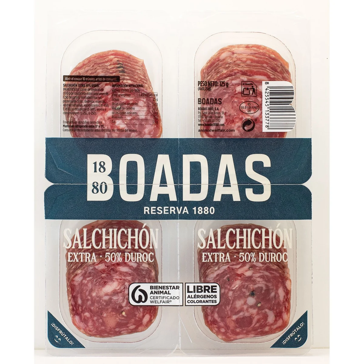 Extra salchichón with 50% Duroc pork Boadas