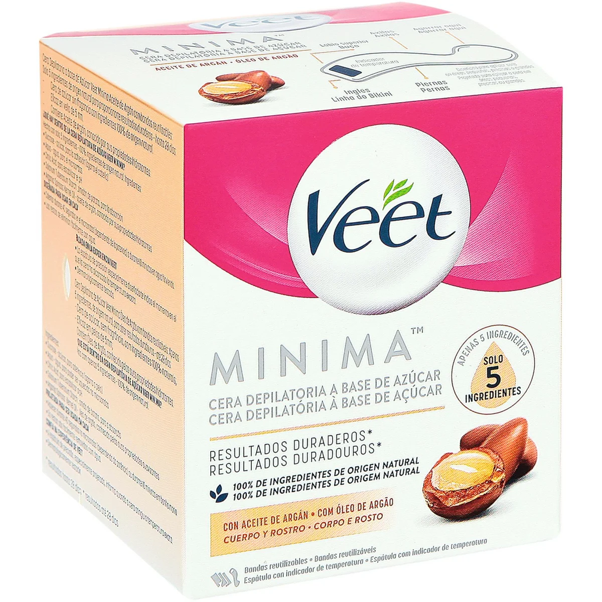 Cera Depilatoria Natural Aceite de Argán Veet