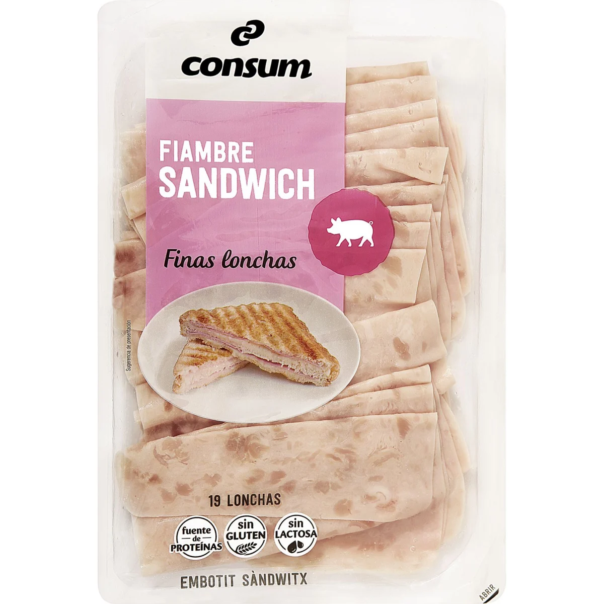 Sandwich luncheon meat, thin slices Consum