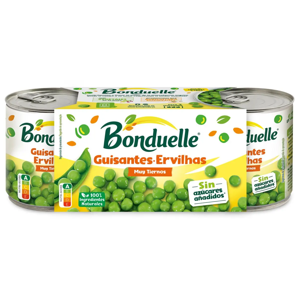 Tender fine peas with no added sugars Bonduelle