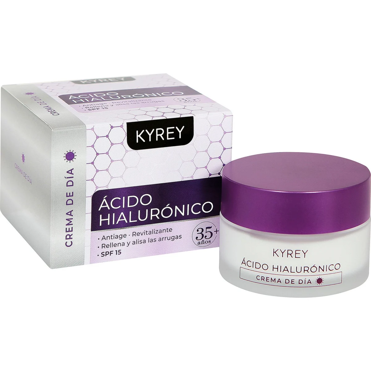 Crema de dia SPF 15 amb àcid hialurònic Kyrey