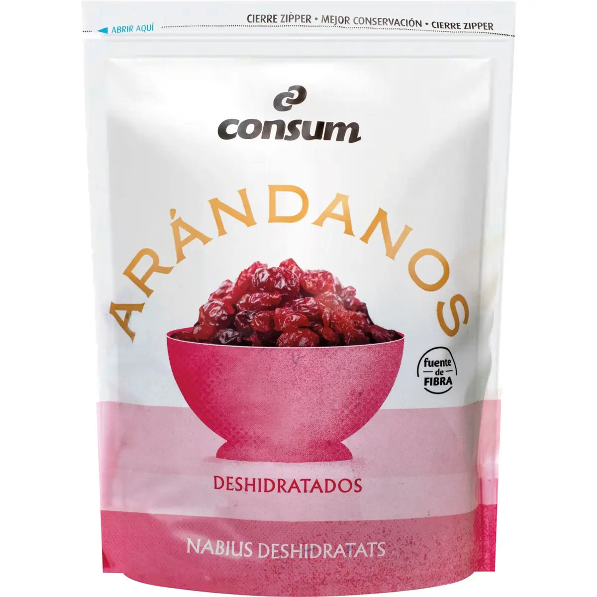 Getrocknete Cranberrys im Doypack Consum