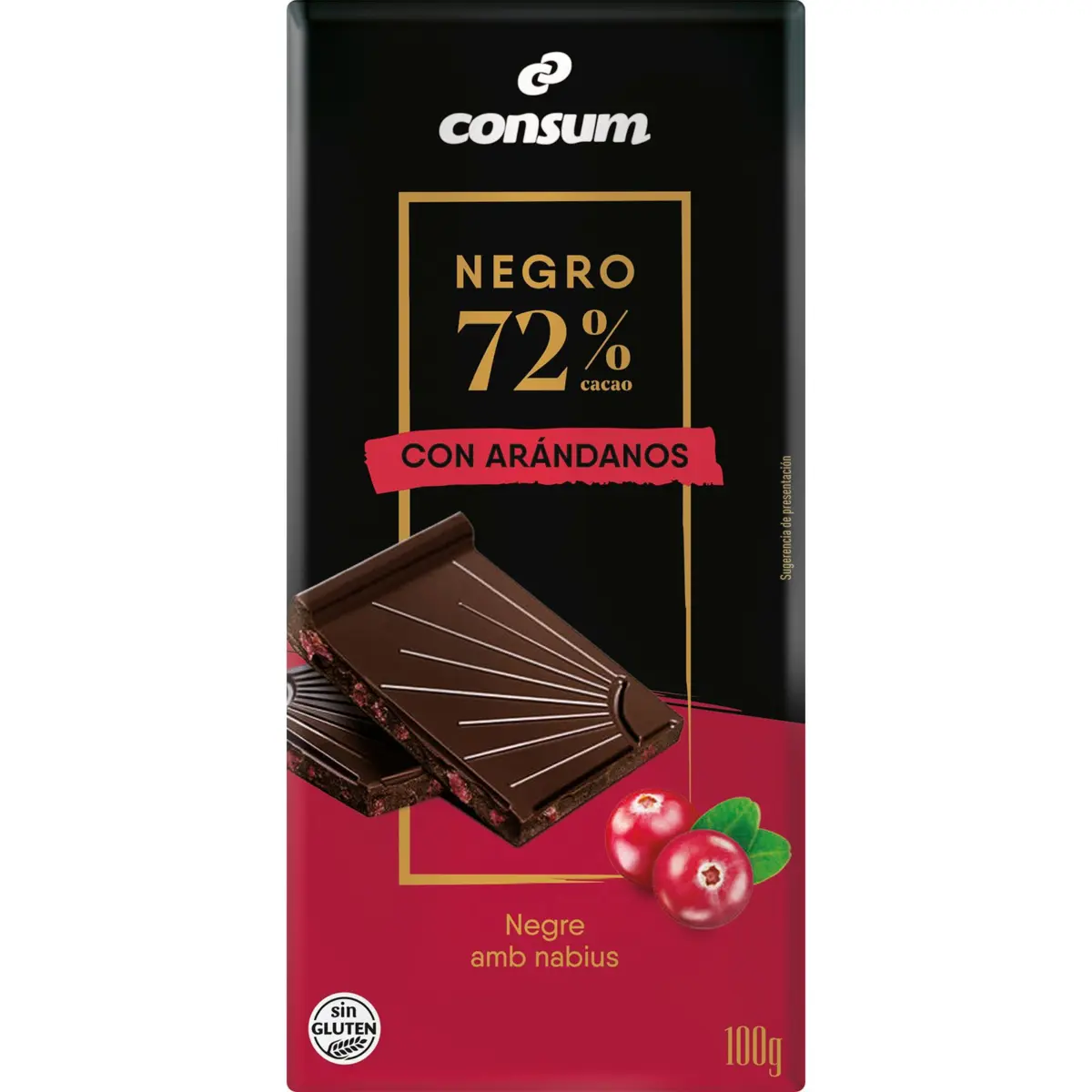 Xocolata negra amb 72% de cacau i nabius Consum