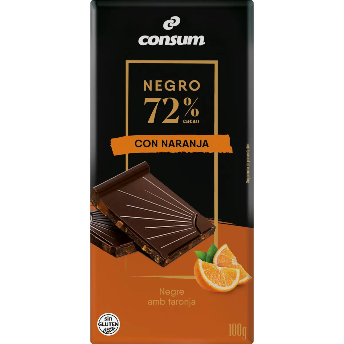 Dark Chocolate with 72% Cocoa and Orange Consum