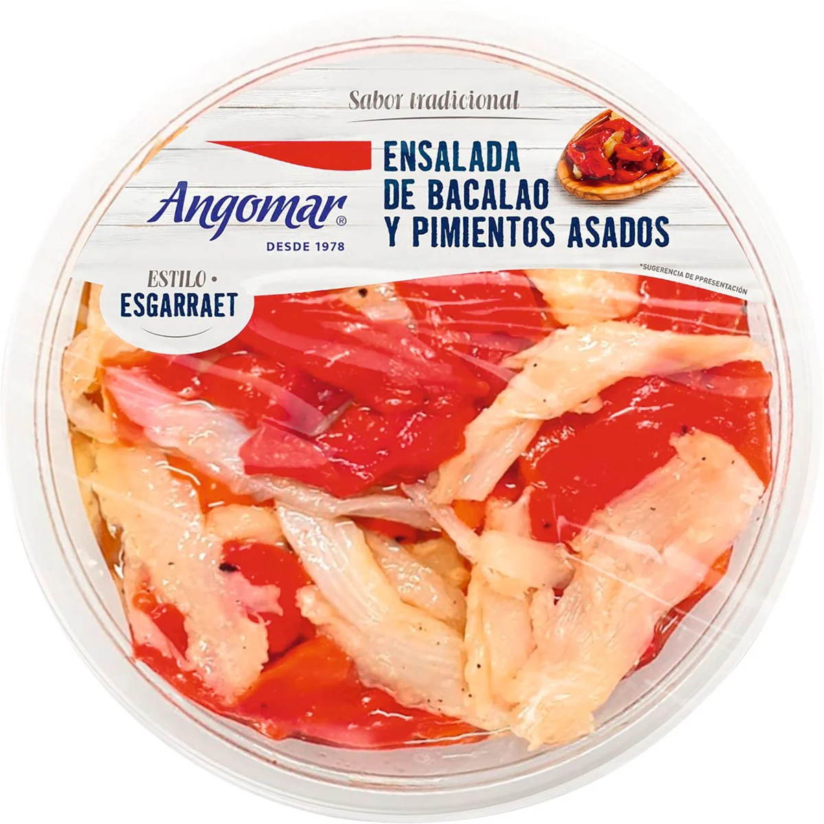 Salade de morue et poivrons grillés Angomar