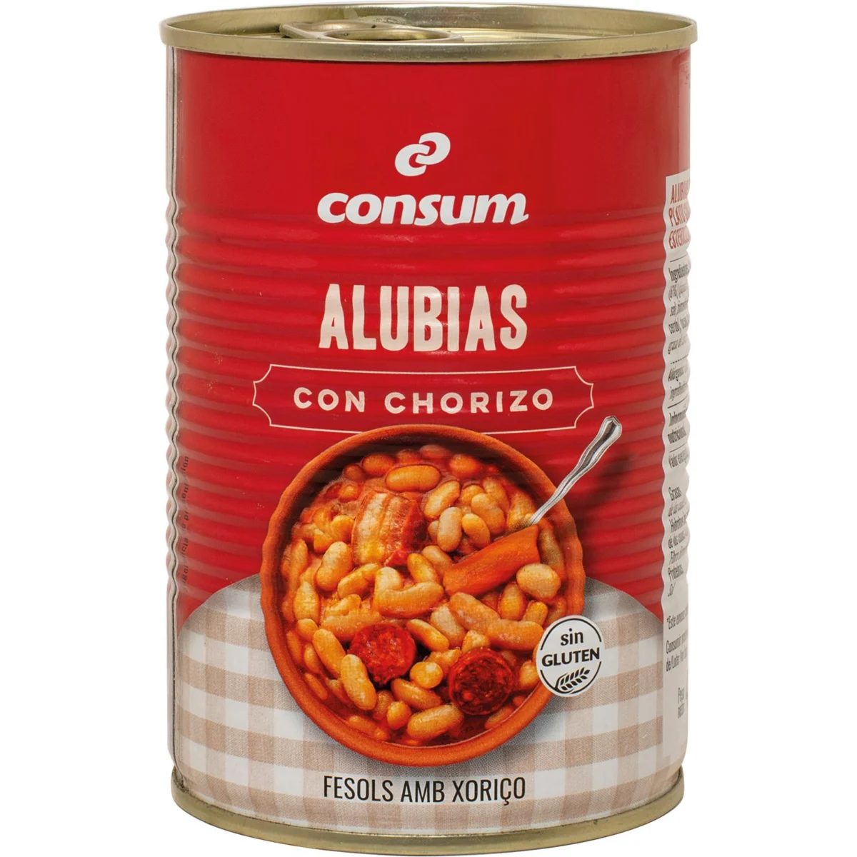 Mongetes amb xoriço, llauna Consum