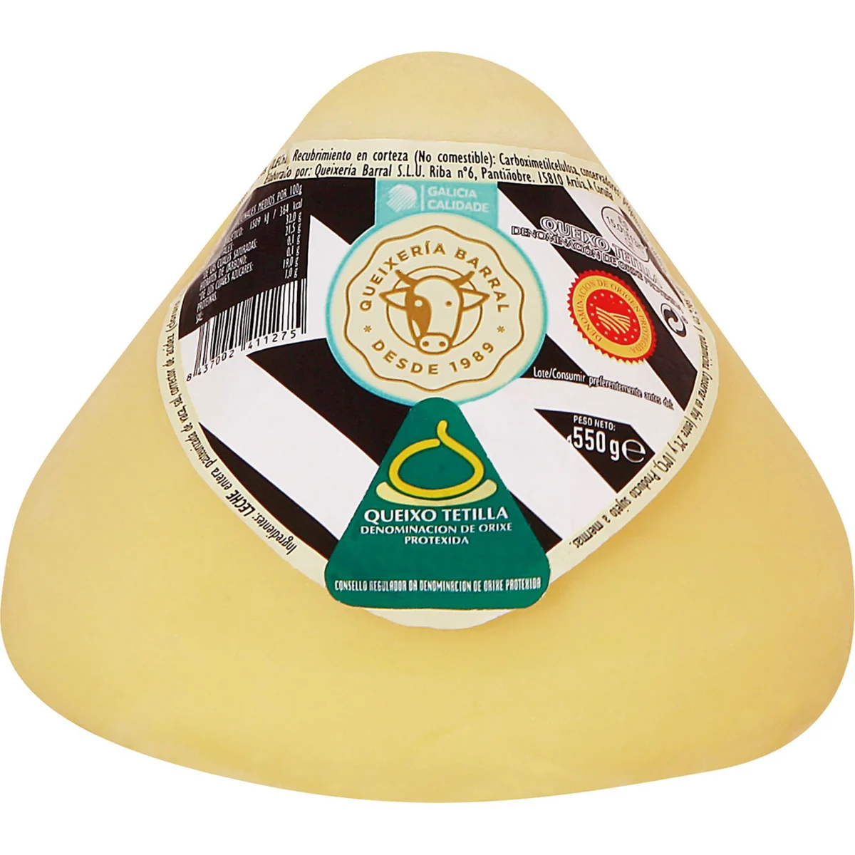 Formatge Tetilla DOP, pes aproximat 550 Gr. Q.barral