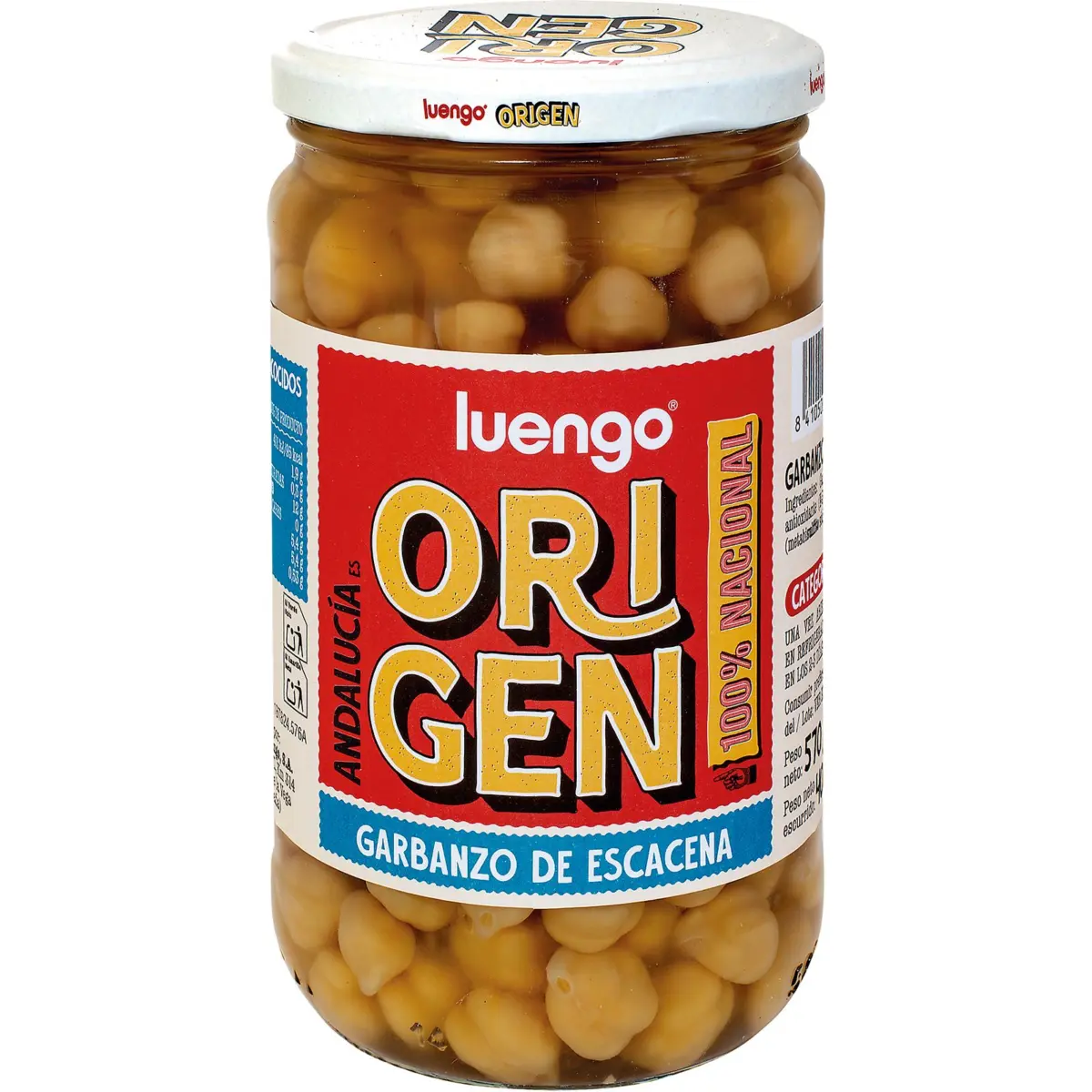 Cigrons cuits sense gluten, 100% nacionals Luengo
