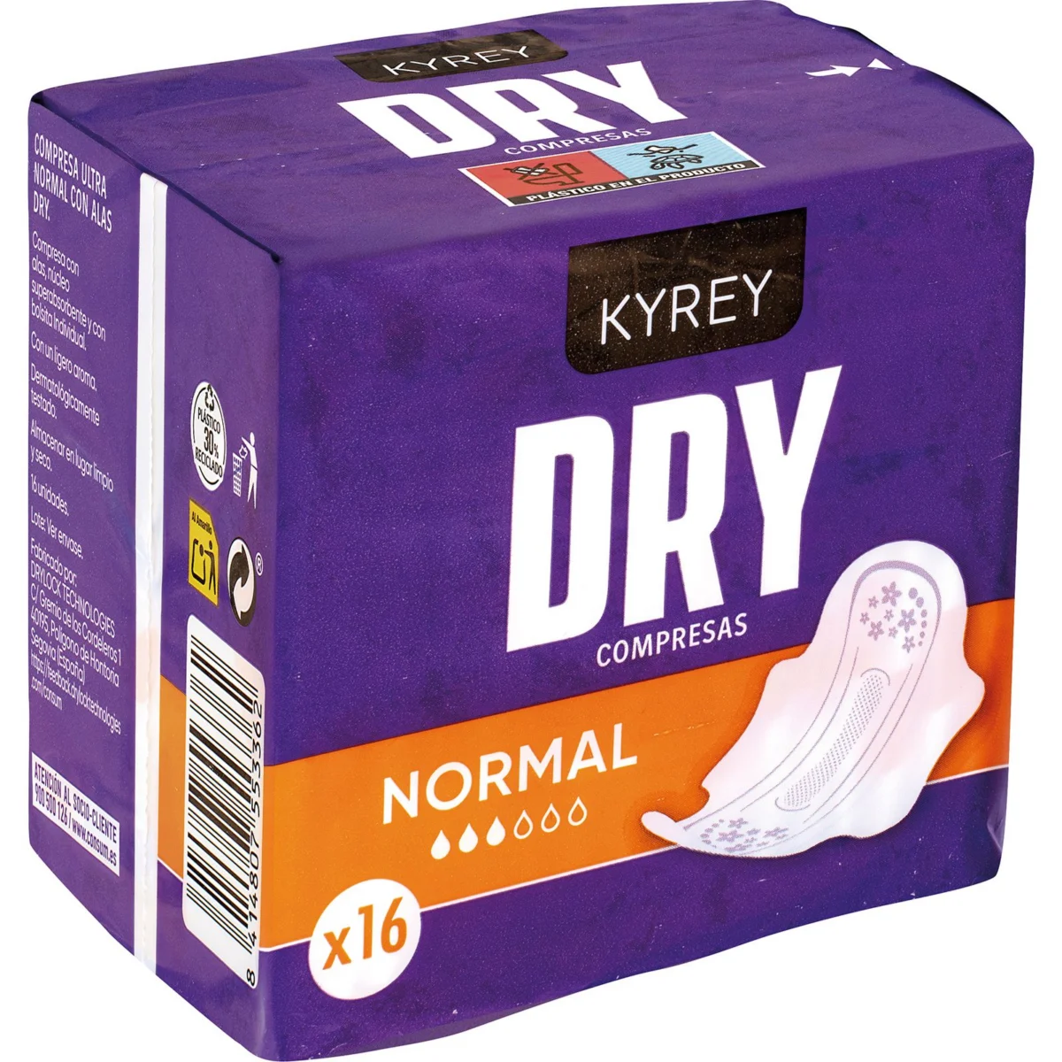 Compreses Normal amb ales Dry Kyrey