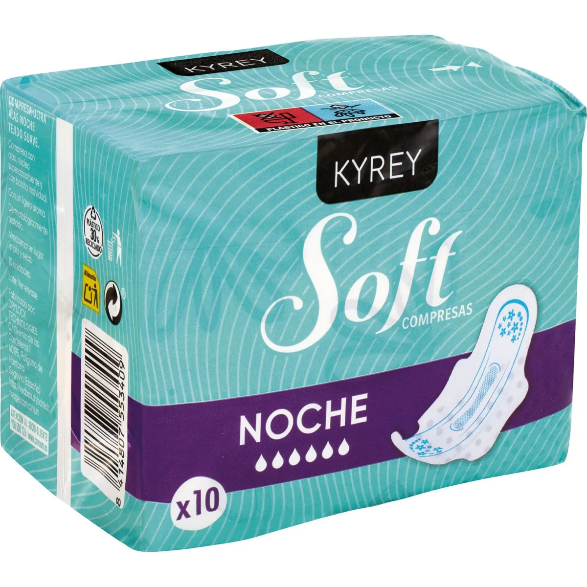 Serviettes nuit avec ailettes Soft Kyrey