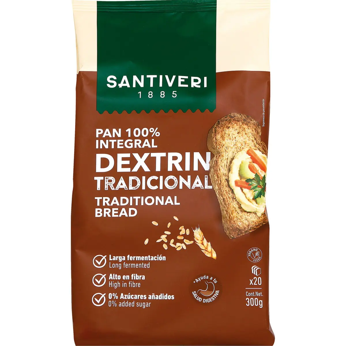 Pa torrat tradicional 100% integral Dextrin Santiveri