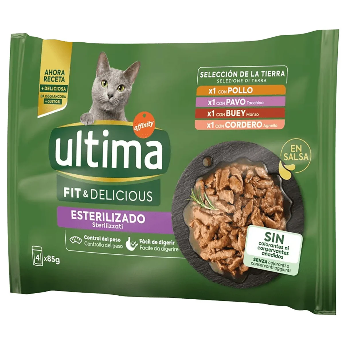 Nassfutter für Katzen Fit&Delicius mit Fleisch Ultima