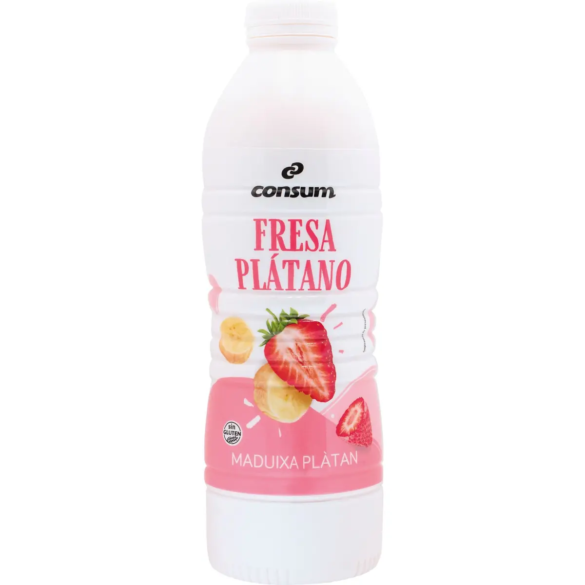 Strawberry and banana drinking yoghurt Consum