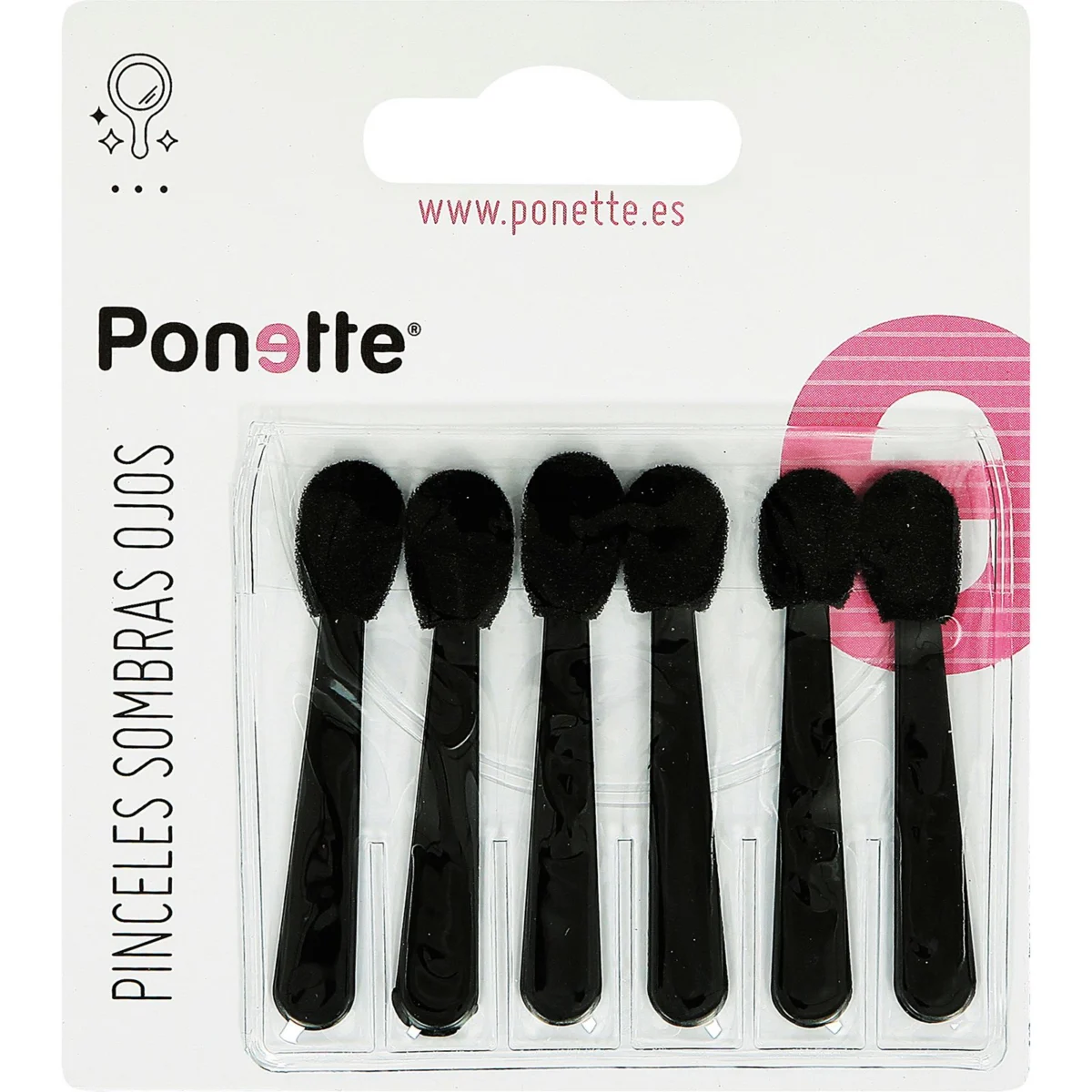 Aplicador d’ombra d’ulls 6 unitats Ponette