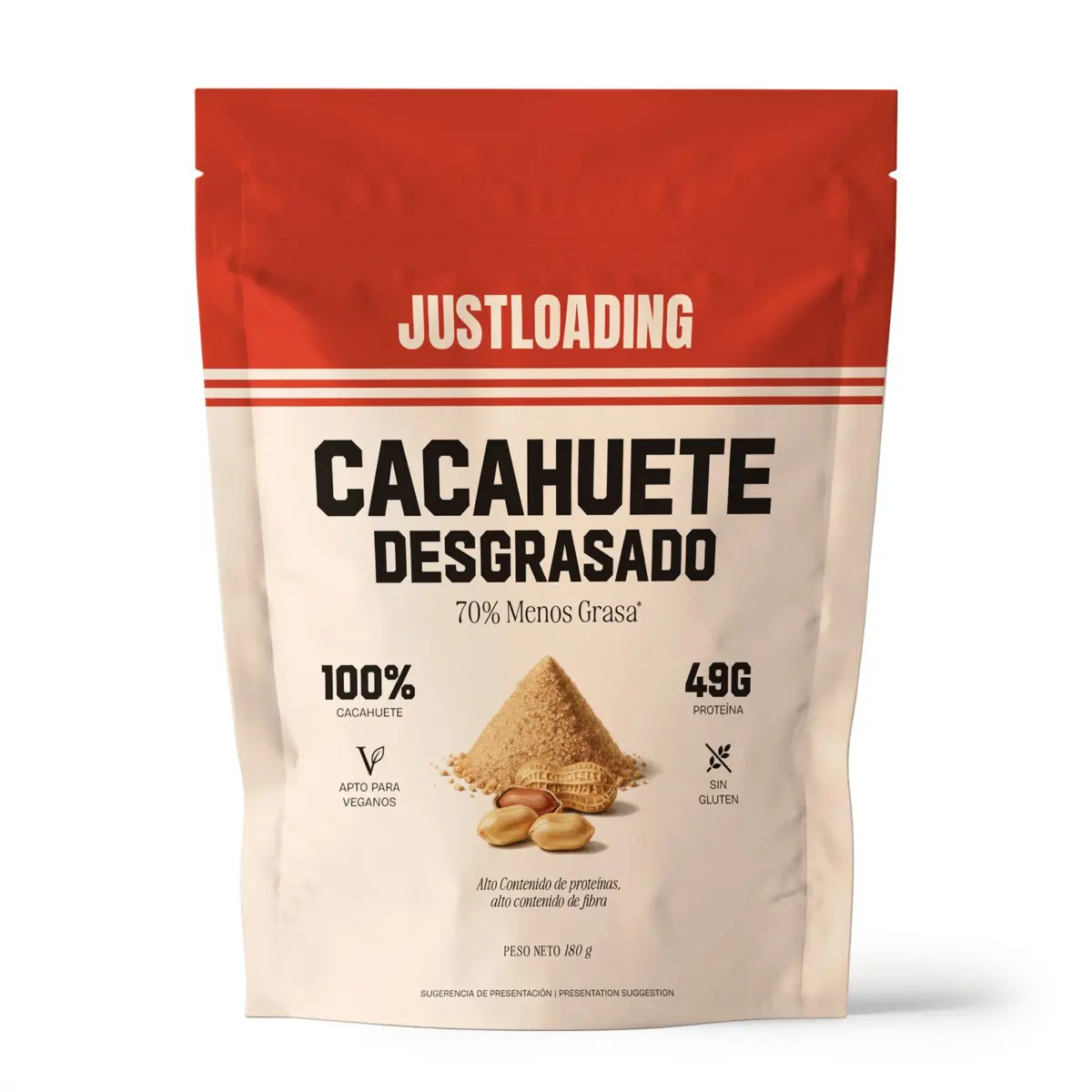 Pols de cacauet desgreixada Just Loading