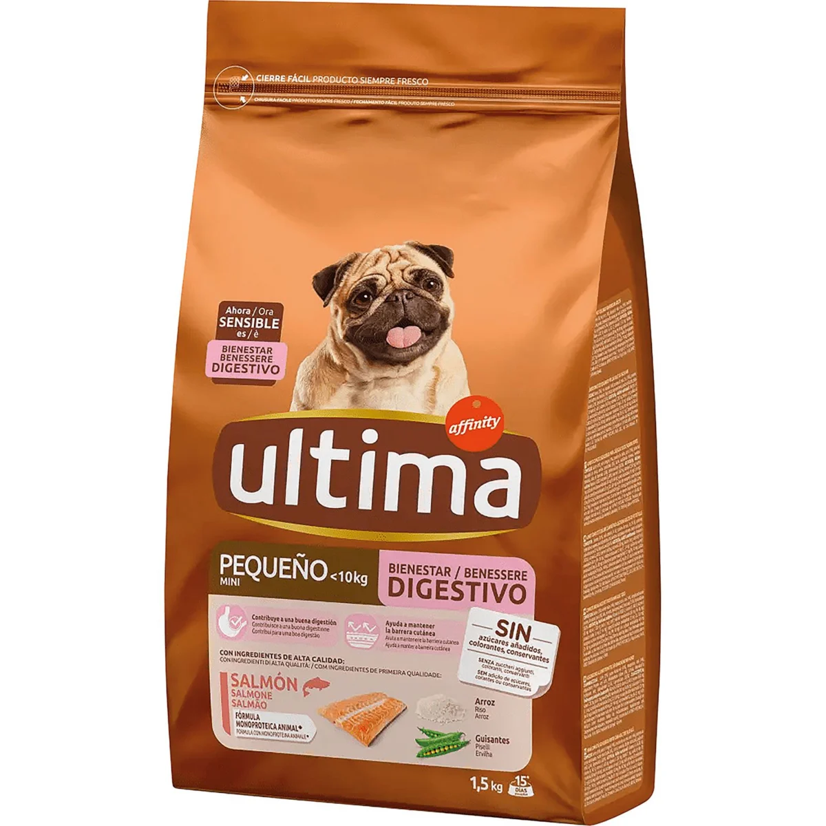 Comida Seca Perros Mini Sensible Salmón Ultima