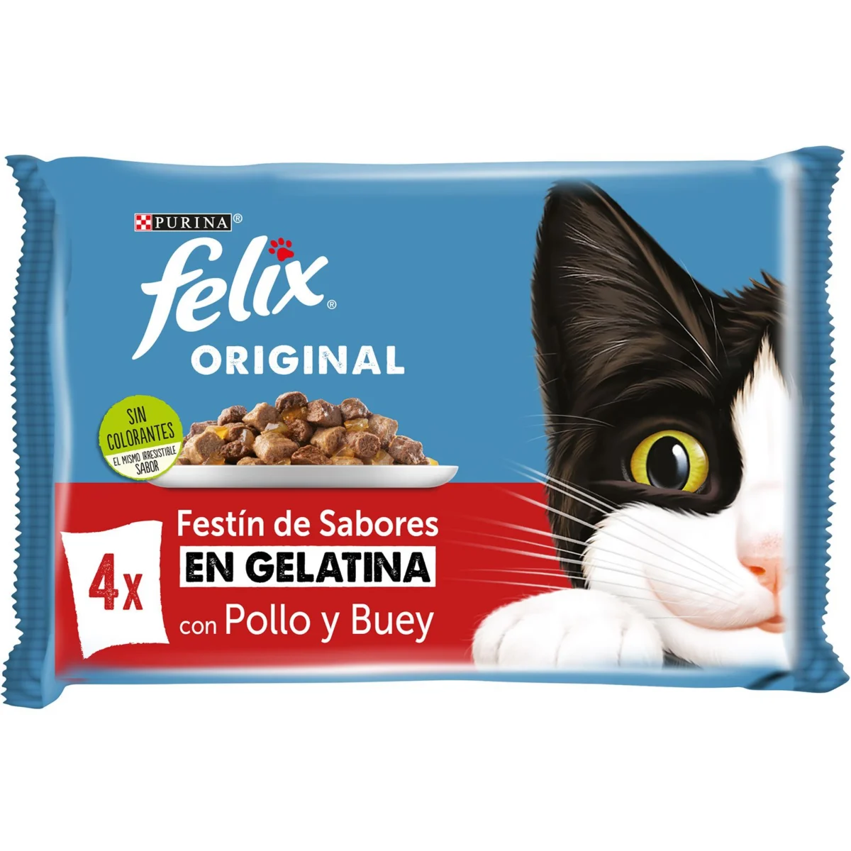 Nassfutter für Katzen in Gelee mit Fleisch Felix