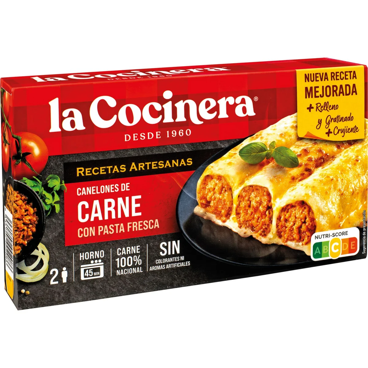 Canelons de carn, paquet de 6 unitats La Cocinera