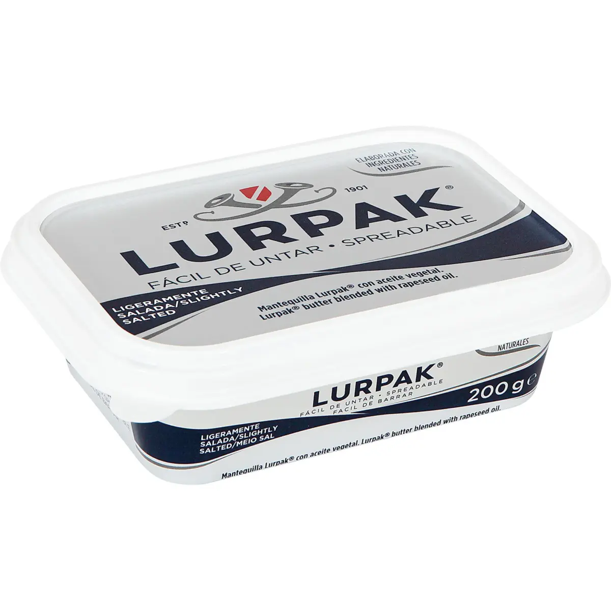 Streichfähig mit Salz, Becher Lurpak