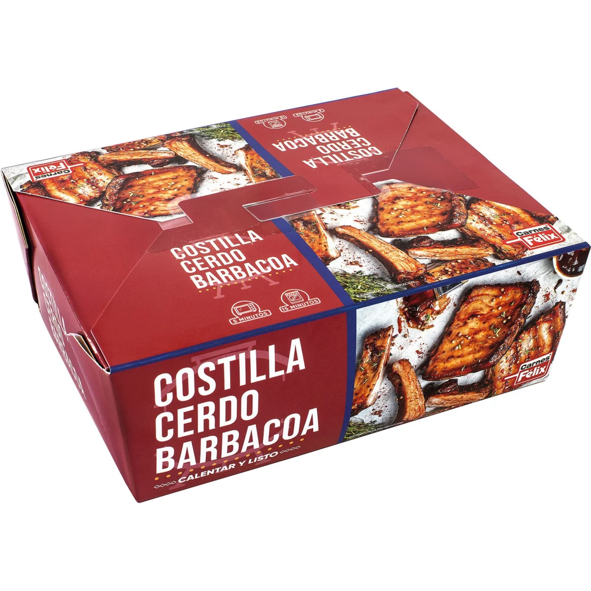 Travers de porc barbecue prêts à réchauffer Carnes Felix