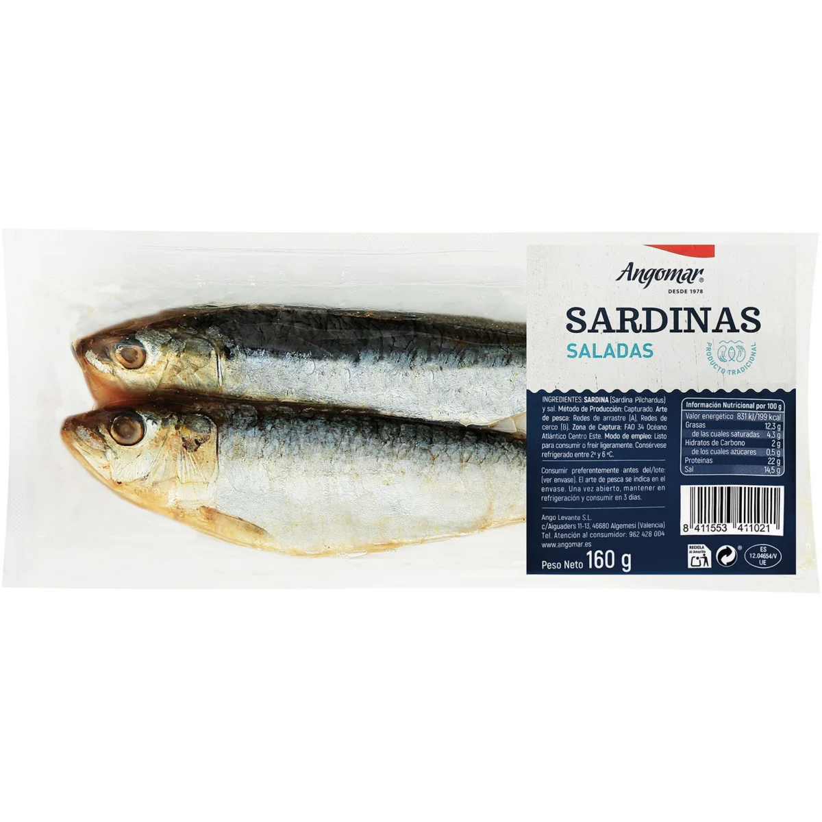 Salted sardines Angomar