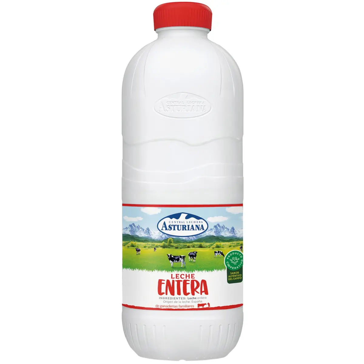 Lait entier, bouteille Asturiana