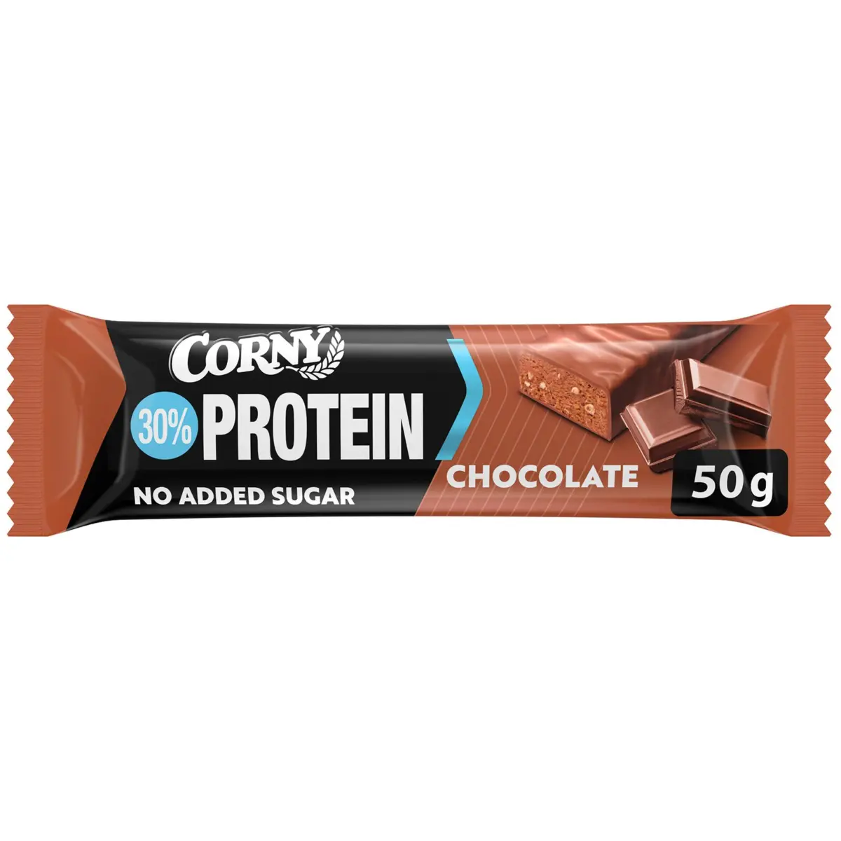 Barreta amb un 30% de proteïna i xocolata Corny