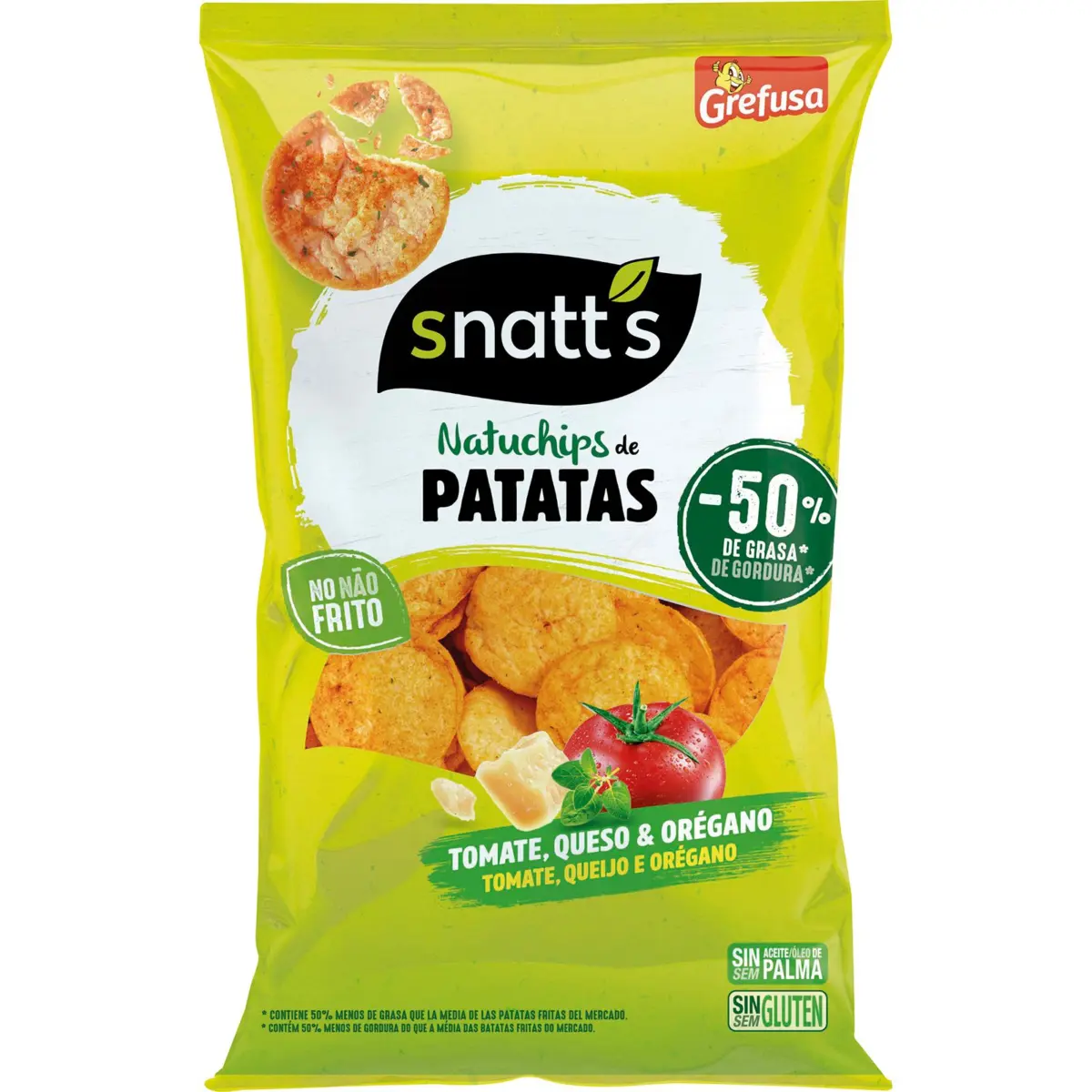 Natuchips со вкусом томата, сыра и орегано Snatt's