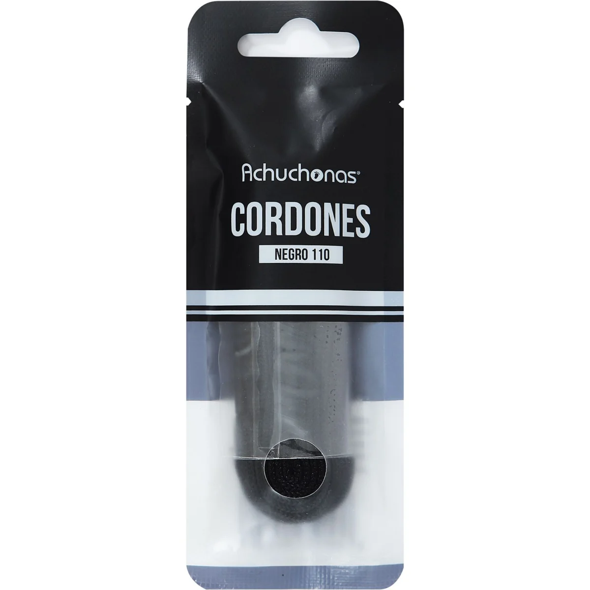 Cordón Plano Negro 110 cm Achuchonas