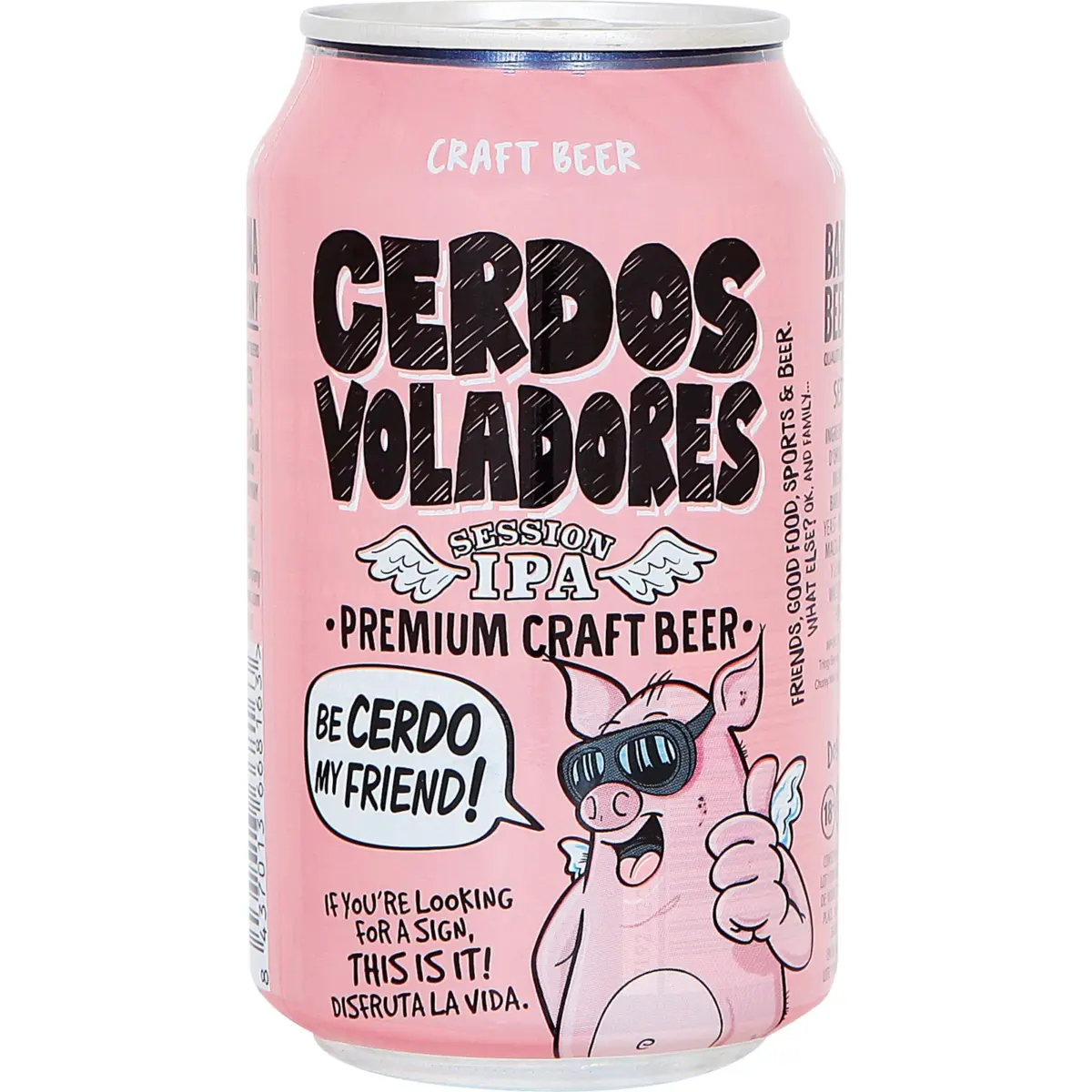 Craft IPA beer C.voladores, can