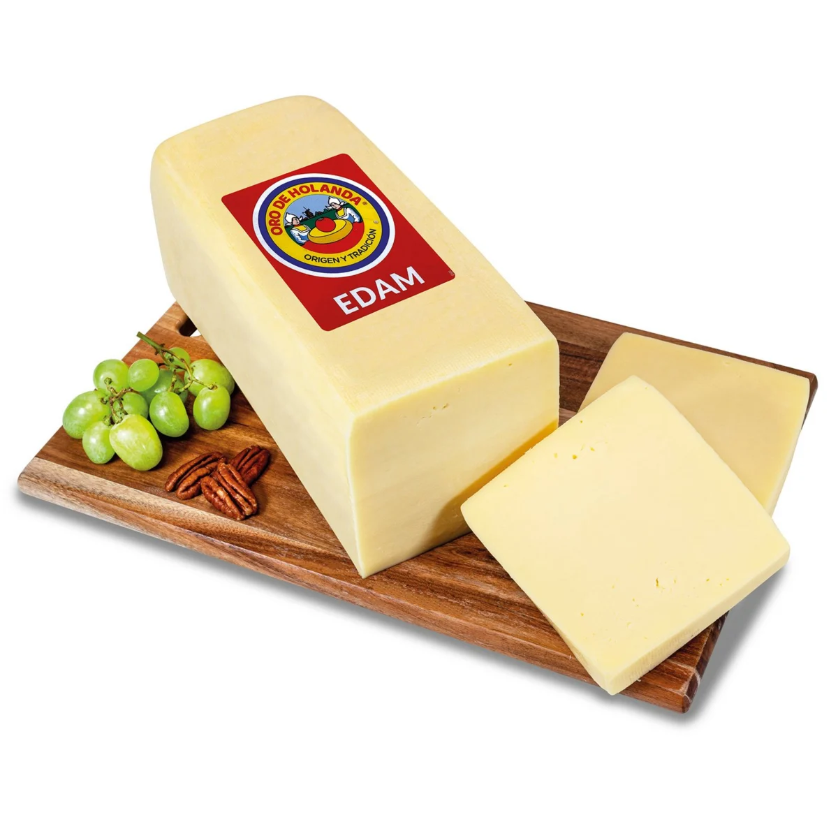 Formatge Edam en barra de llet de vaca pasteuritzada Oro Holanda