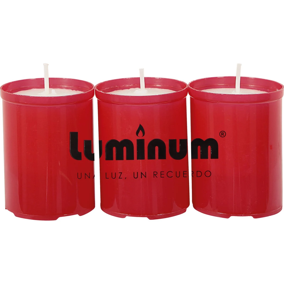 Pack d'espelmes petites de color vermell Luminum