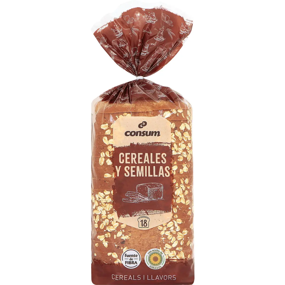 Sliced bread with cereals and seeds Consum