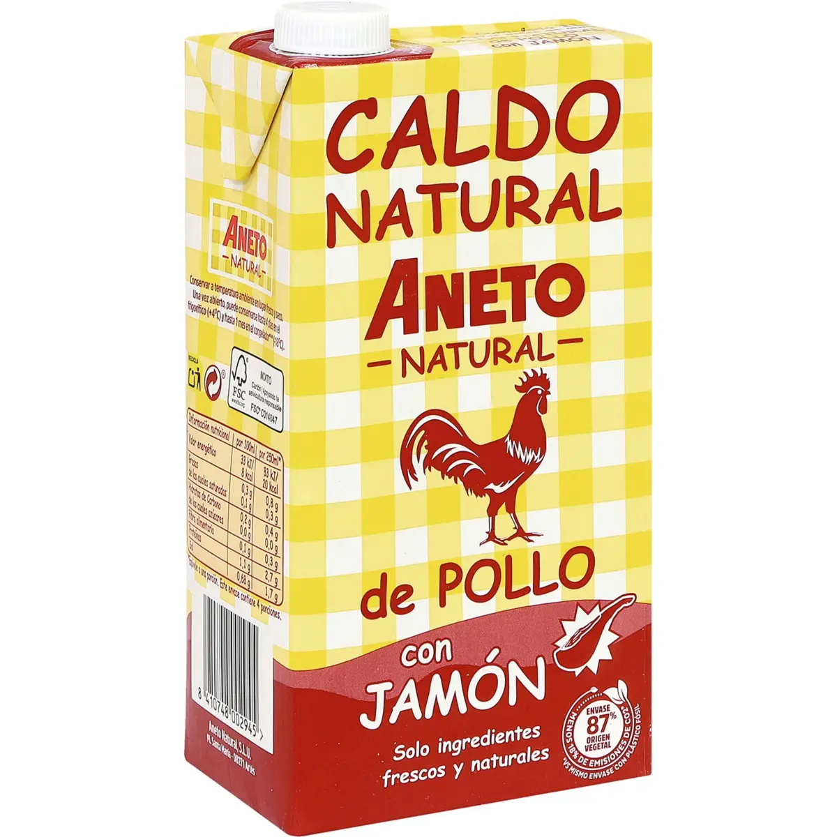 Natural chicken broth with ham Aneto