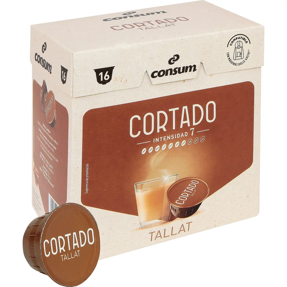Кортадо, 16 капсул Consum