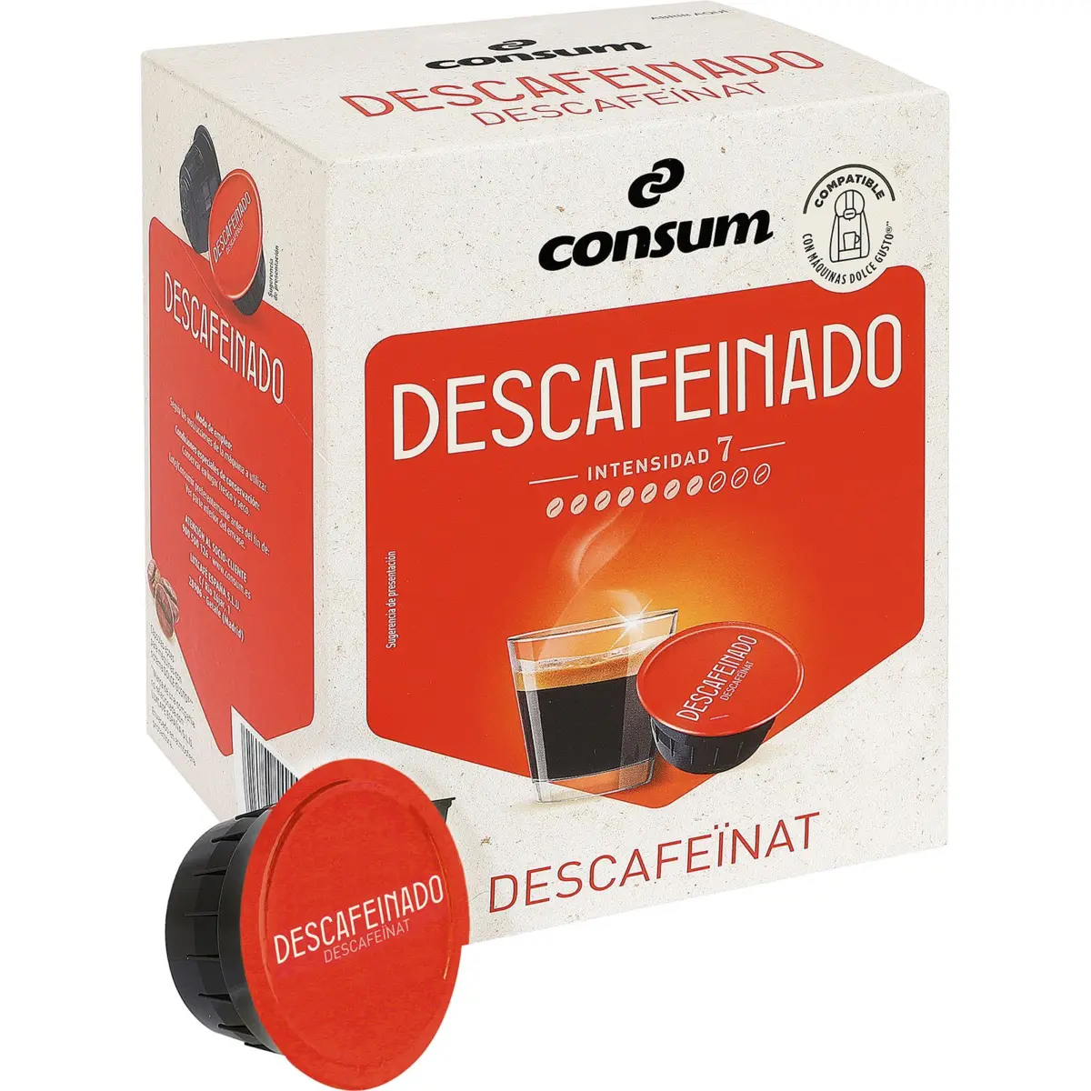 Decaffeinated Coffee, 16 Capsules Consum