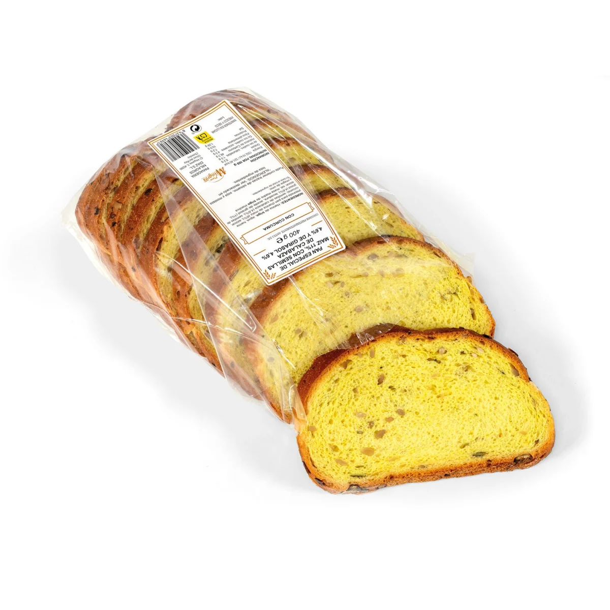 Corn loaf with pumpkin and sunflower seeds