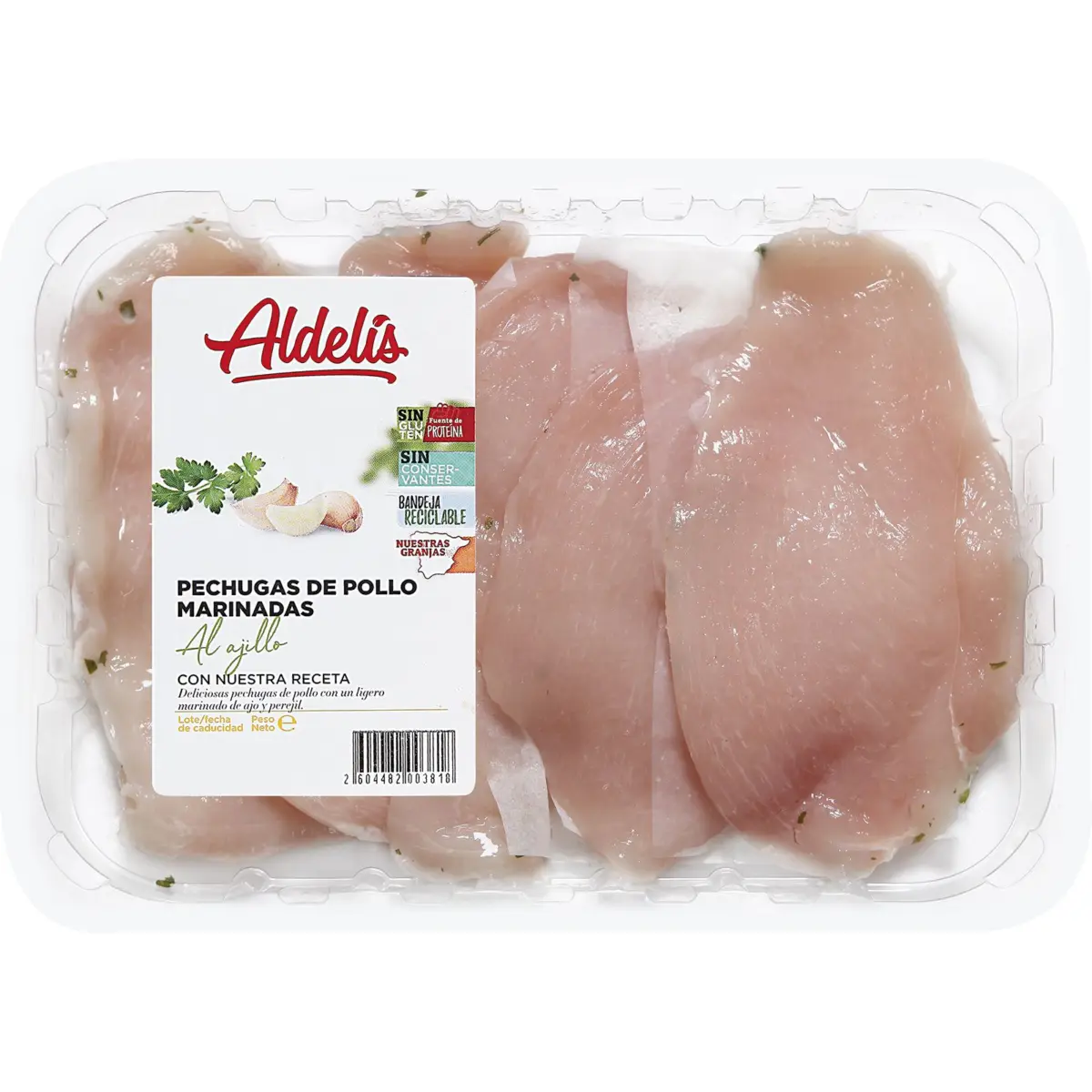 Mit Knoblauch marinierte Hähnchenbrust Aldelis