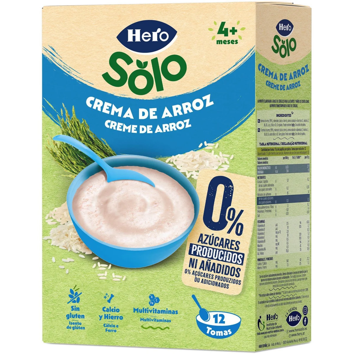 Crème de riz sans gluten et sans sucre Hero