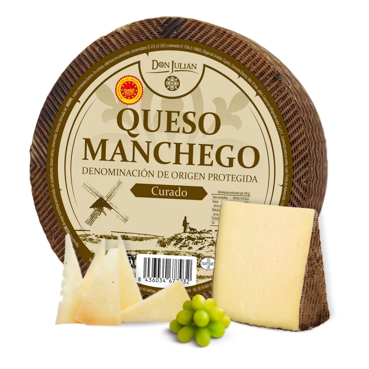 Manchego DOP cheese made from pasteurized sheep’s milk Don Julián