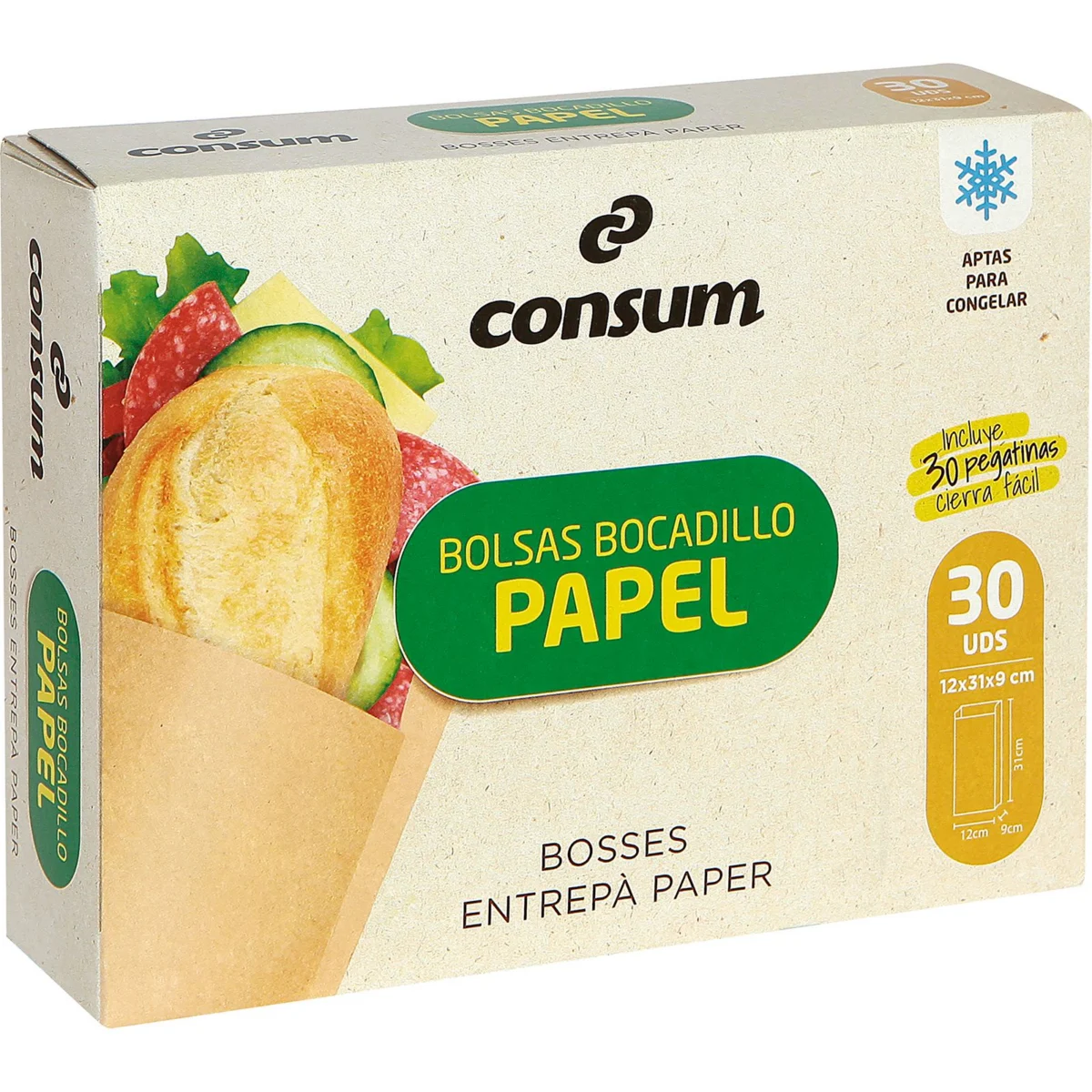 Bolsas de Papel Bocadillo Consum