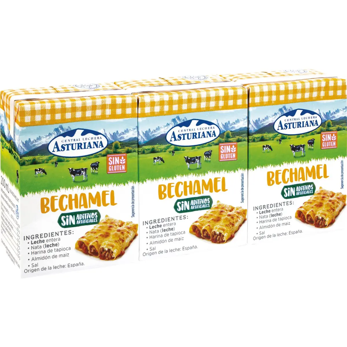Glutenfreie Béchamelsauce Asturiana, Minipackung, 3er-Pack