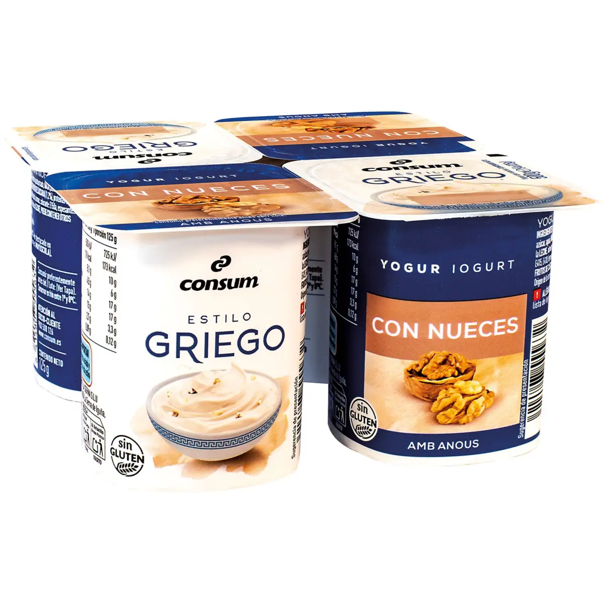 Griechischer Joghurt mit Walnüssen, gesüßt Consum
