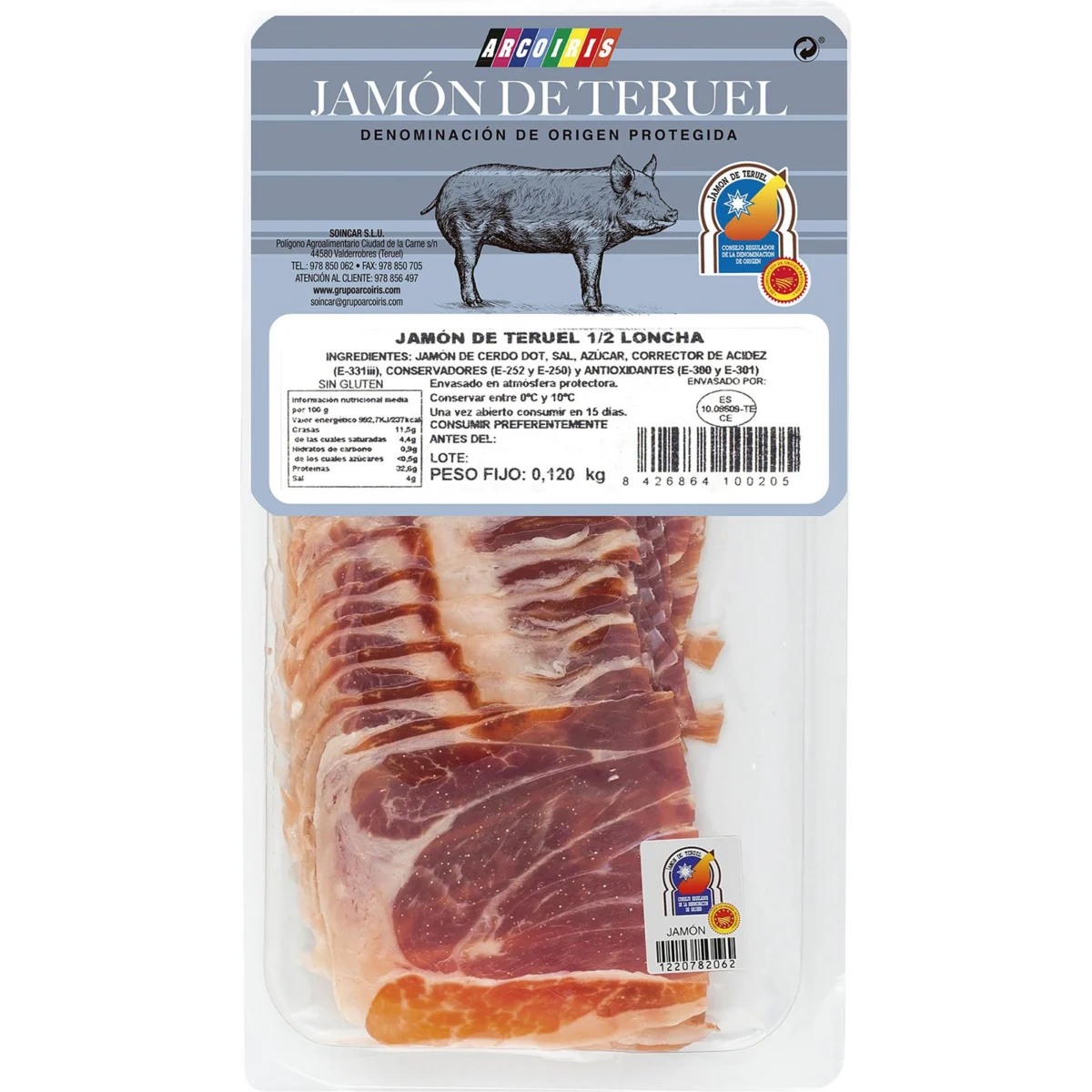 Schinken aus Teruel DOP halbe Scheiben Arcoiris