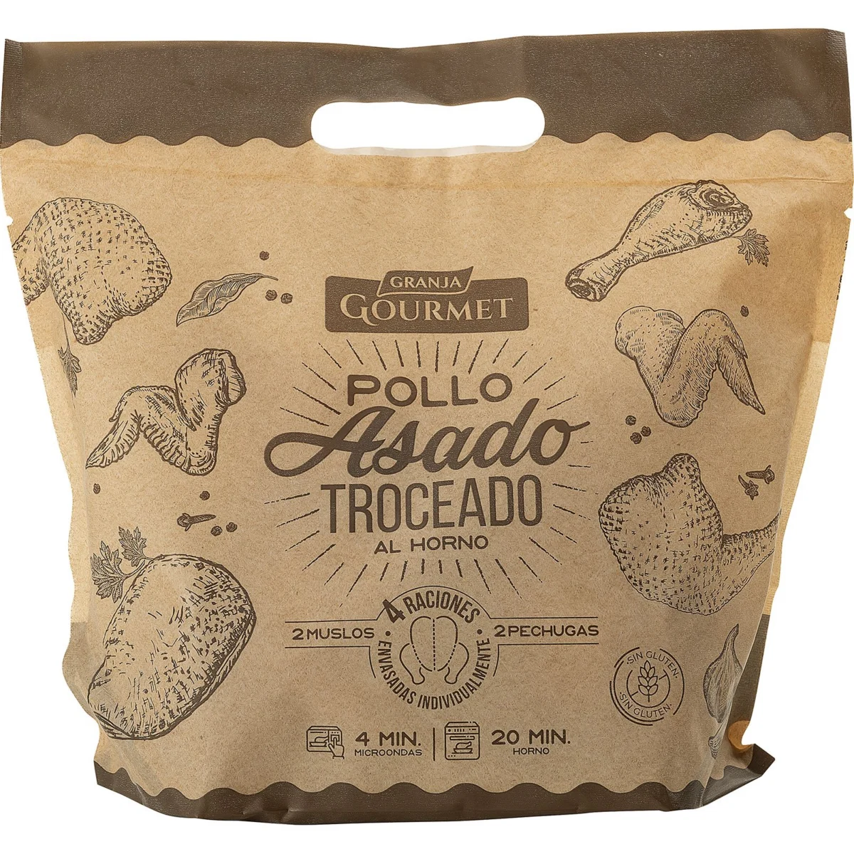 Roast chicken pieces Granja Gourm