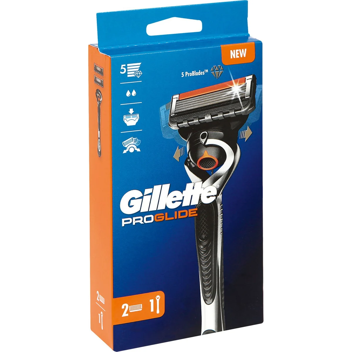 Màquina d'afaitar Gillette ProGlide de 5 fulles amb 2 recanvis