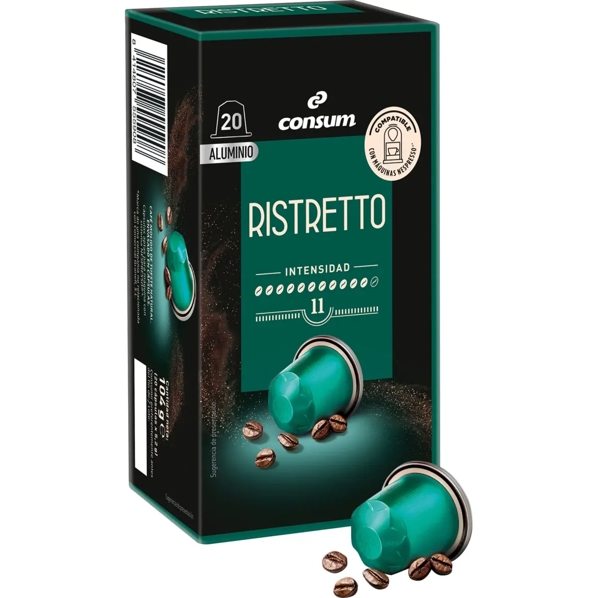 Café Ristretto 20 cápsulas Consum