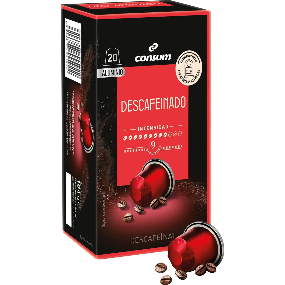 Café Descafeinado 20 cápsulas Consum