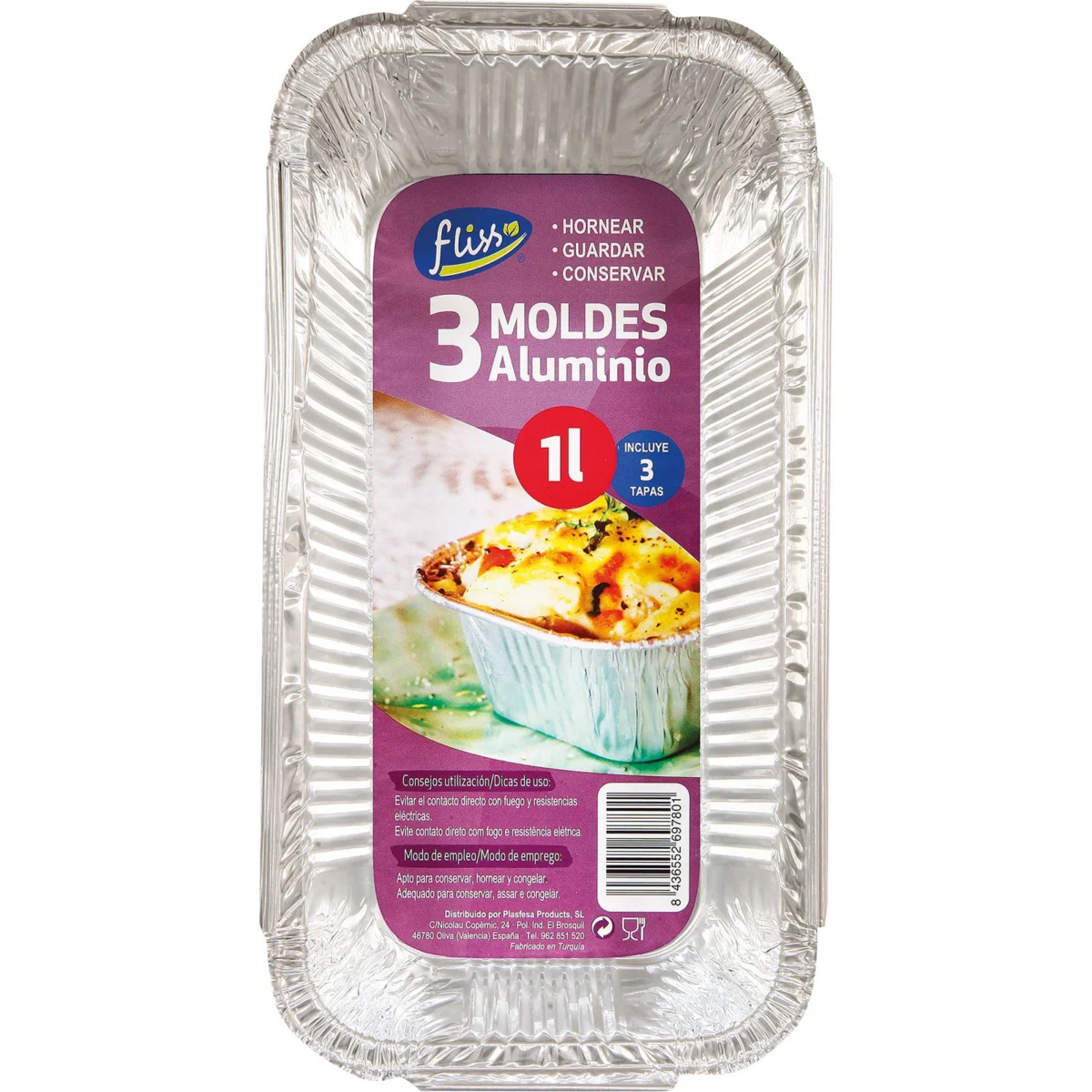 Moule rectangulaire en aluminium, 1 L Fliss
