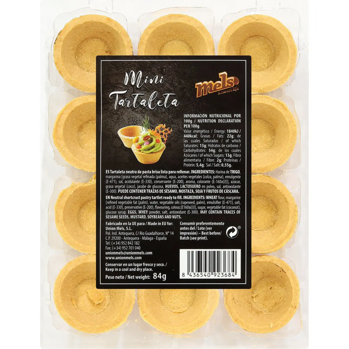 Mini tartaletes, 12 unitats Mels